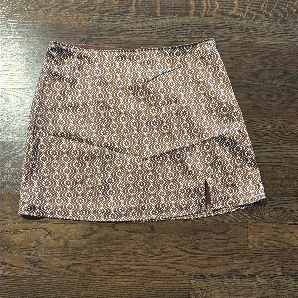 Hollister Women's Brown Geometric A-Line Skirt